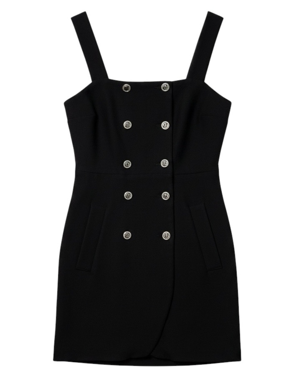 MAJE Ipyta Button Front Skort Romper Black Size 40 M